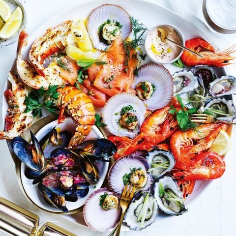 Assorted seafood plate
